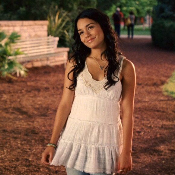 Free People Plaid Sparkle Gauze Tunic in White ASO Gabriella Montez - Picture 7 of 8